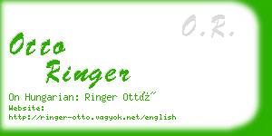 otto ringer business card